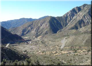 Highway 39 - view into valley