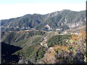 Looking towards Angeles Crest near ride start