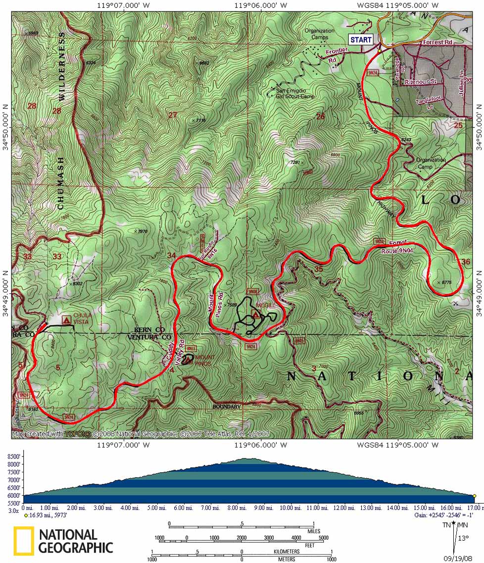 Mount-Pinos-Road-Map