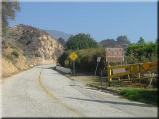 Gate at start of road to Chantry Flats