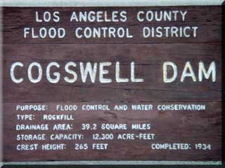Sign at Cogswell Dam