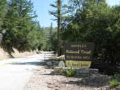 Turn-off to Crystal Lake campground