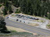 View of car park at start (taken from trail to Little Jimmy)