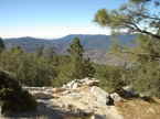 4.4 miles: View to the South - Mount Wilson is the summit seen furthest away