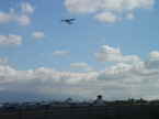 Aircraft departing Brakett airfield