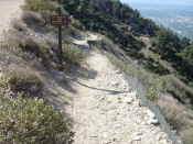 Castle Canyon Trail from Inspiration Point, leading to Echo Mountain (technical single track ride)
