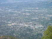 6.92 miles: View towards Rose Bowl, seen in upper right of photograph