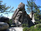 Rock formation next to single track
