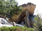 Rock formation near single track