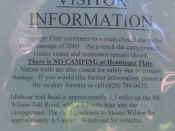 Visitor information sign at Henninger Flat