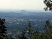 View towards downtown LA from Henninger Flat